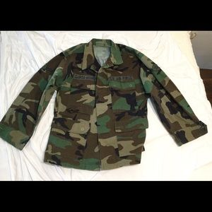 Authentic Camo Green Army Shirt Small USAF NATO