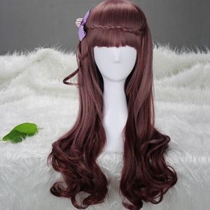 Chocolate lavender maroon cosplay wig