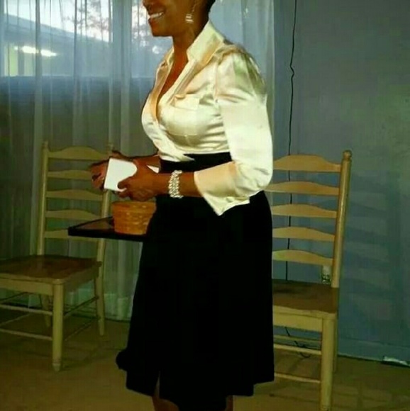 Two Toned  Silk/Cloth Wrap Dress