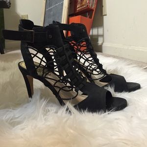 Vince Camuto Black Cutout Heels