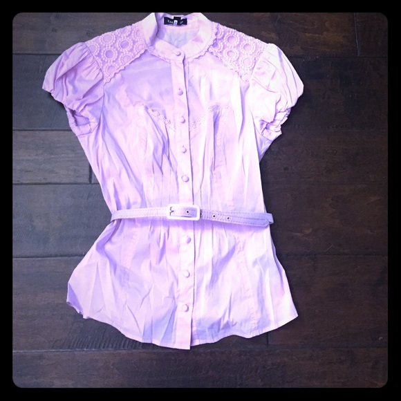 Bebe short sleeve button down
