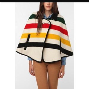 Pendleton striped blanket cape new with tags