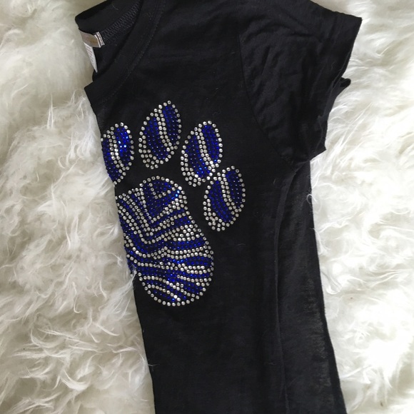 Bedazzled paw claw shirt