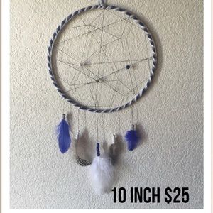 Blue grey and white dream catcher