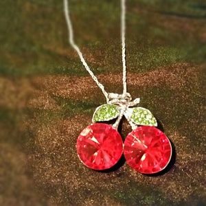 Huge cherry necklace