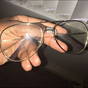 Gold aviator glasses