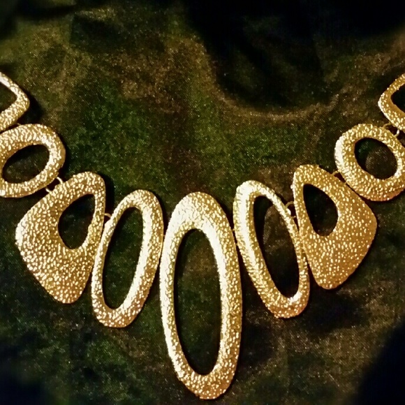Large gold plated necklace