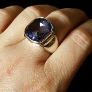 Vintage Sterling Silver and Amethyst Ring