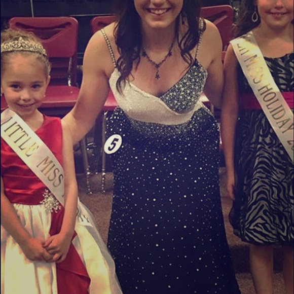 White and Black Prom/Pageant dress.