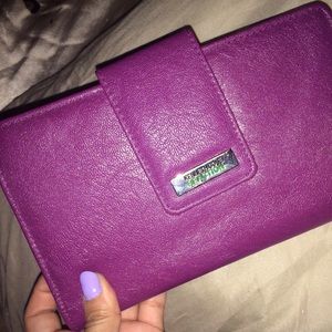 Kenneth Cole Reaction PVC utility clutch in plum