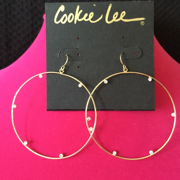 Cookie Lee Large Hoop Earrings