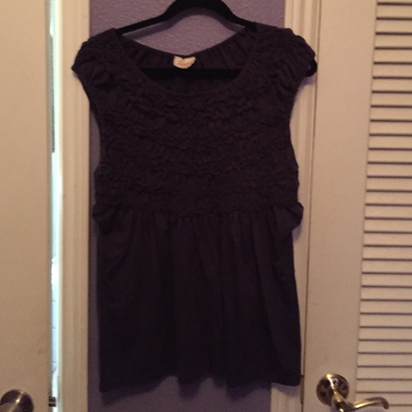 Navy cotton blouse shirt.