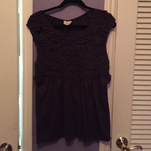 Navy cotton blouse shirt.