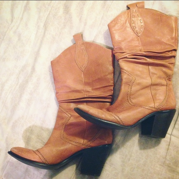 Camel Brown Western Boots
