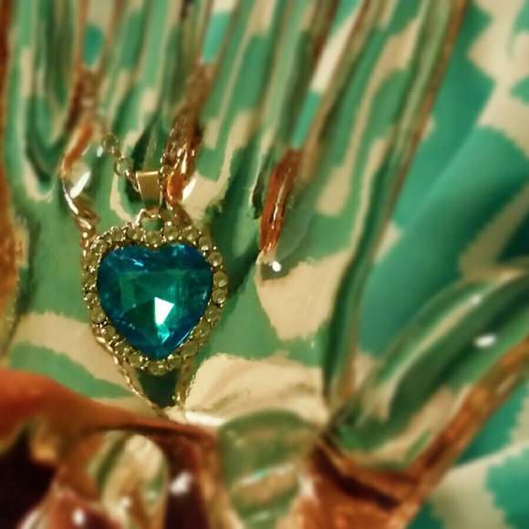 Blue heart necklace