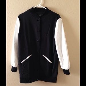 Lightweight Faux Leather/Polyester Jacket