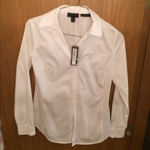 White fitted blouse