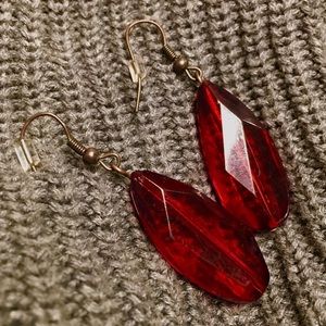 Red Gem earrings