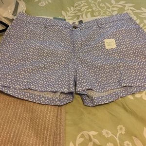 Light bluer other white shorts.