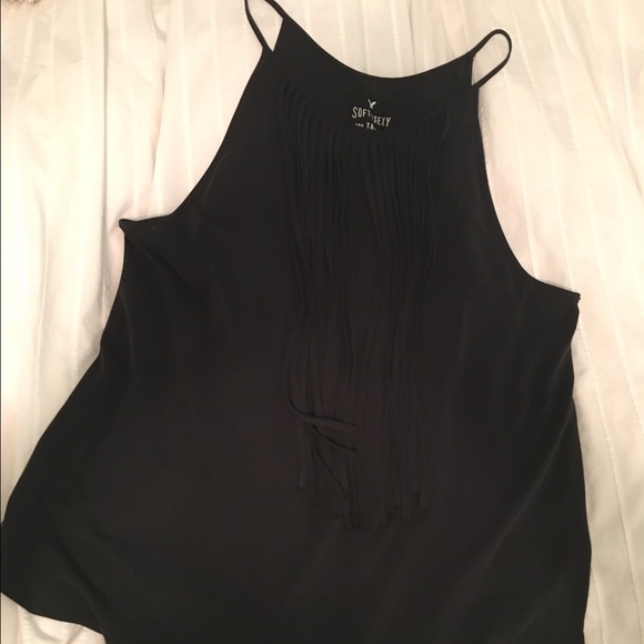 Dark charcoals/black fringe tank.