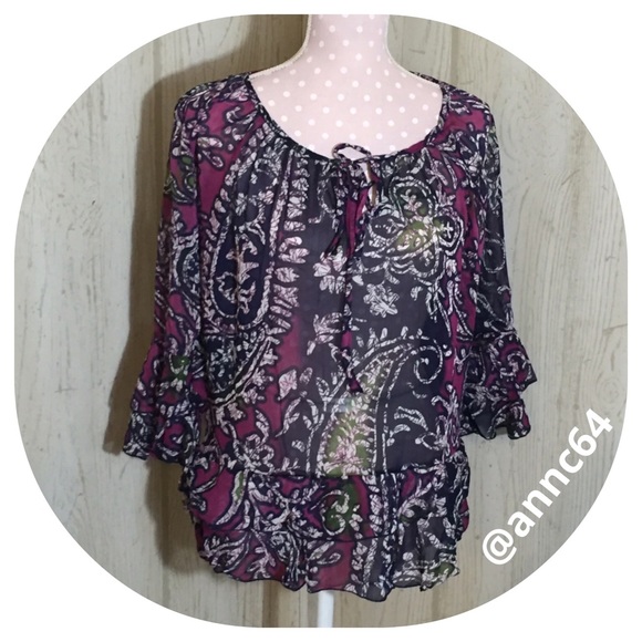 Paisley Sheer Blouse