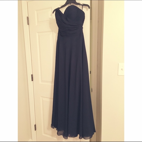 NEVER WORN! Navy Chiffon Sweet❤️ Formal Dress - Picture 2 of 2