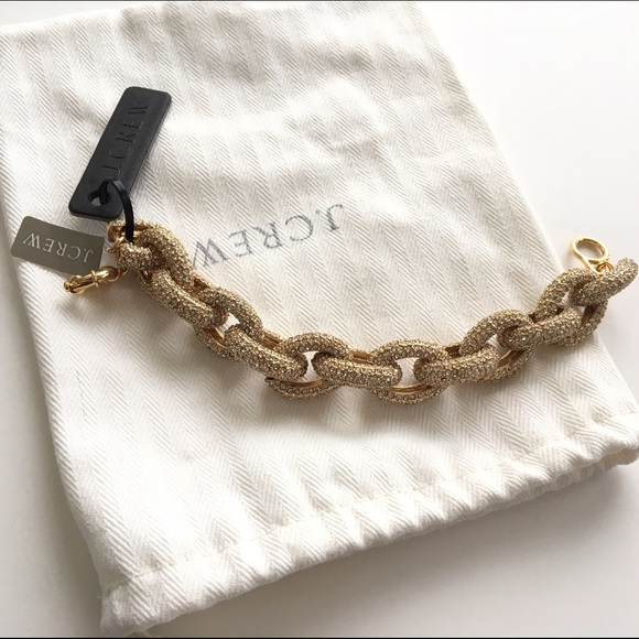 Brand new J Crew pave link bracelet NWT