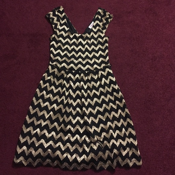Black and gold dress