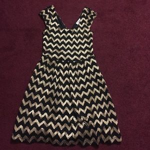 Black and gold dress