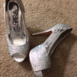 Rhinestone and Lace Heels