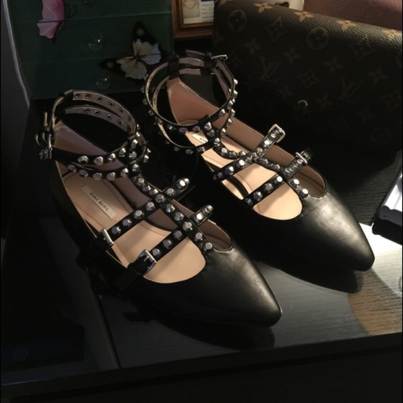 Zara Ballerina Stud flats