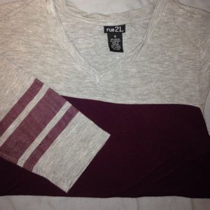 Grey and Maroon Baseball Tshirt