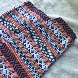 Tribal print pencil skirt