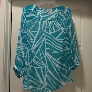 Banana Republic 3/4 sleeve sheer top