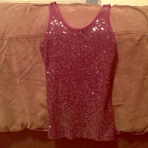 Maroon sequin tank!