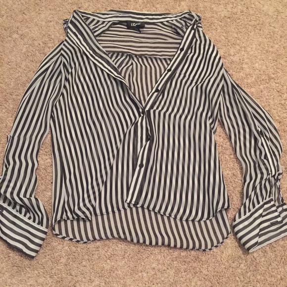 Black and White Button Up Shirt