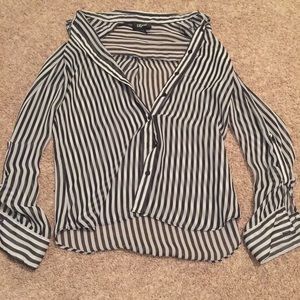 Black and White Button Up Shirt