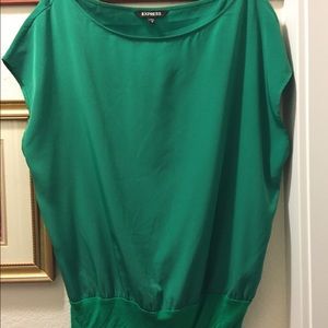 Express Green Top with banded bottom