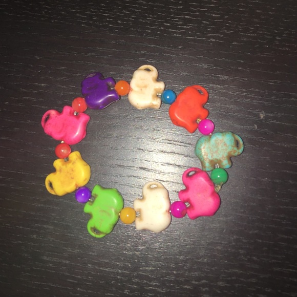 Colorful elephant bracelet for good luck