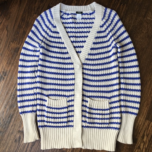 J.Crew Ripplestitch Cardigan (Stripe) - Picture 2 of 4
