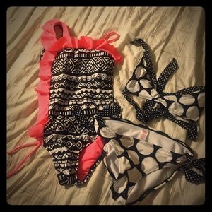 2 youth size 10 Justice swimsuits