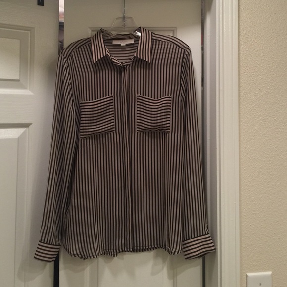 Loft striped sheer top