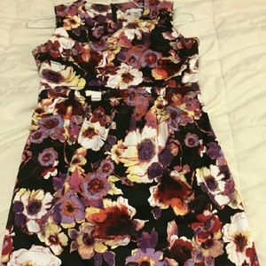 Black dress with floral print
