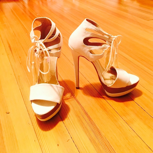 JustFab Shoes - JustFab Lace-Up Heels