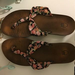 Flip flops. Worn once.