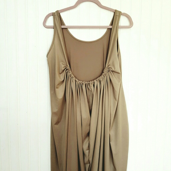 🌻HP🌻  Beautiful Taupe Boho Low Back Maxi Dress - Picture 3 of 4