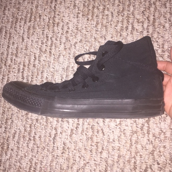 Black high top converse