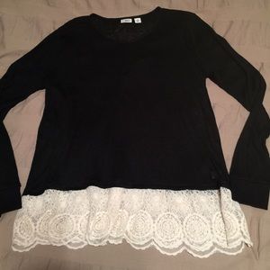 Lightweight black lace sweater