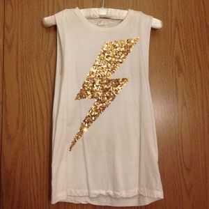 Forever 21 lightning bolt muscle tee