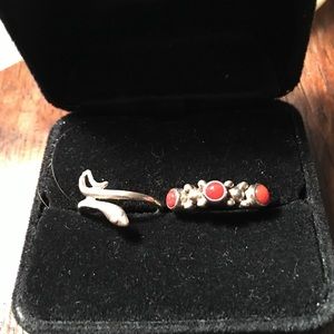 Sterling silver stack ring set